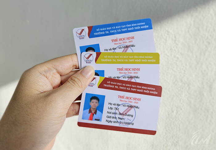 thẻ học sinh trường THCS