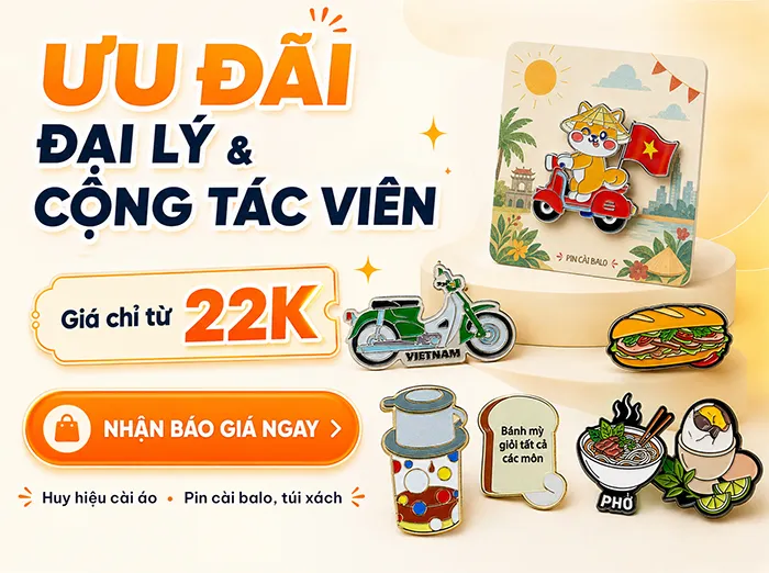 Huy hiệu cài áo. pin cài balo