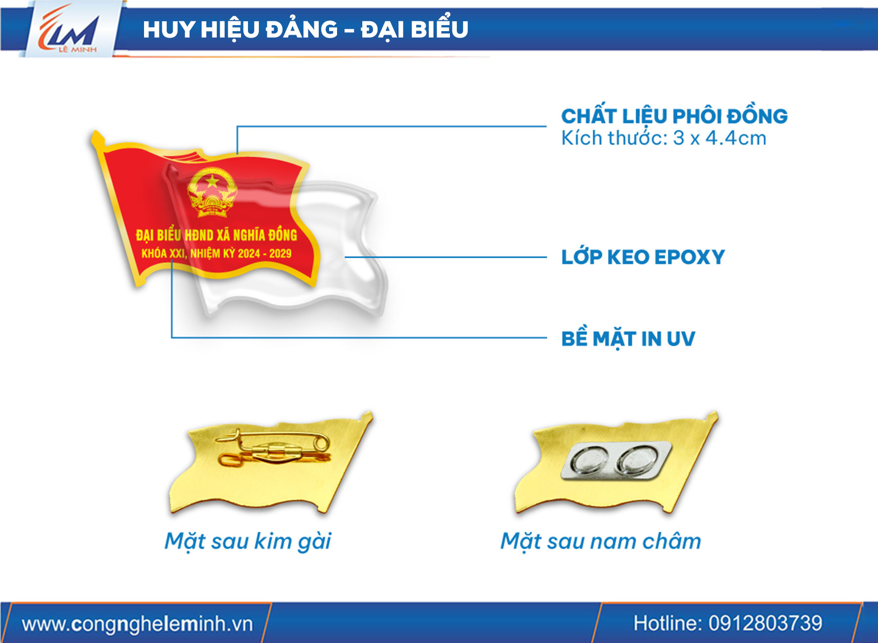 HUY HIỆU CỜ ĐẢNG - ĐẠI BIỂU ĐẠI HỘI HÌNH LÁ CỜ