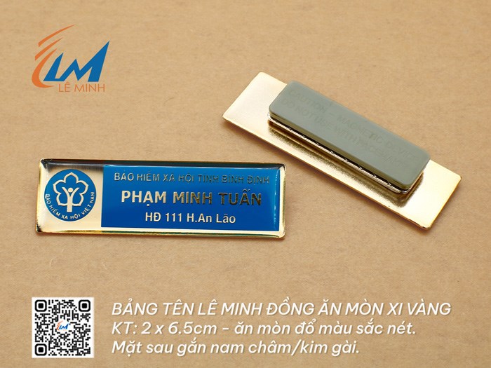 BẢNG TÊN ĐỒNG ĂN MÒN XI VÀNG