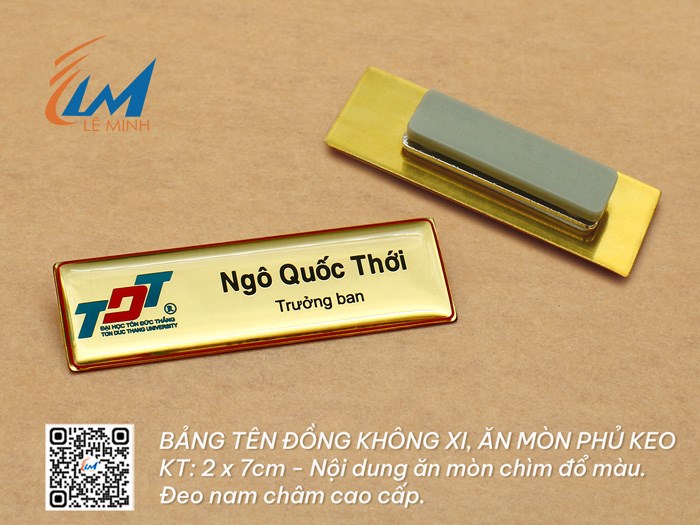 BẢNG TÊN ĐỒNG ĂN MÒN KHÔNG XI VÀNG