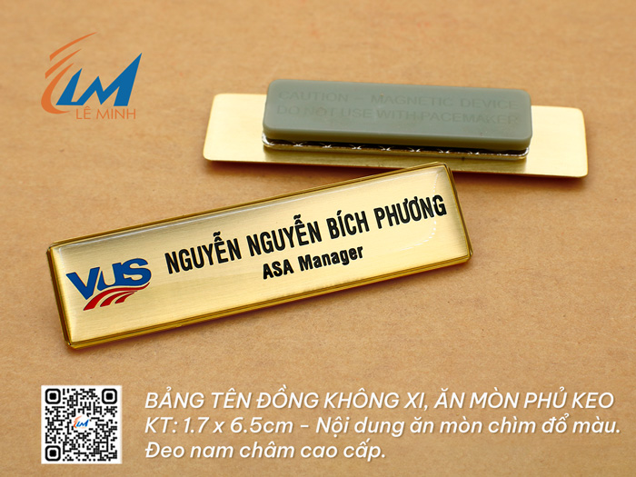 BẢNG TÊN ĐỒNG ĂN MÒN KHÔNG XI VÀNG