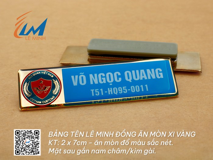 BẢNG TÊN ĐỒNG ĂN MÒN XI VÀNG