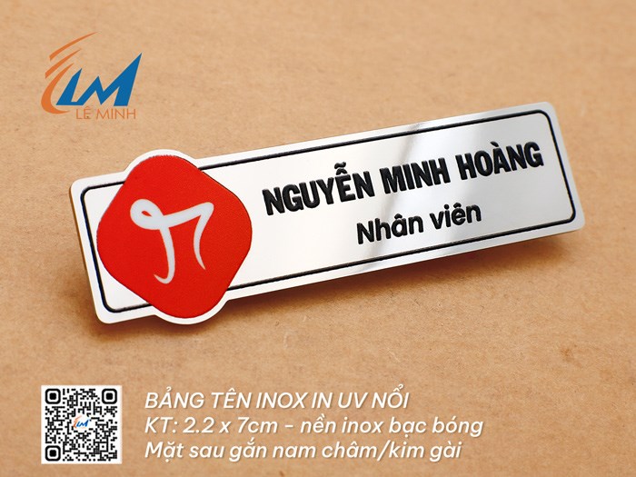 BẢNG TÊN INOX IN UV NỔI