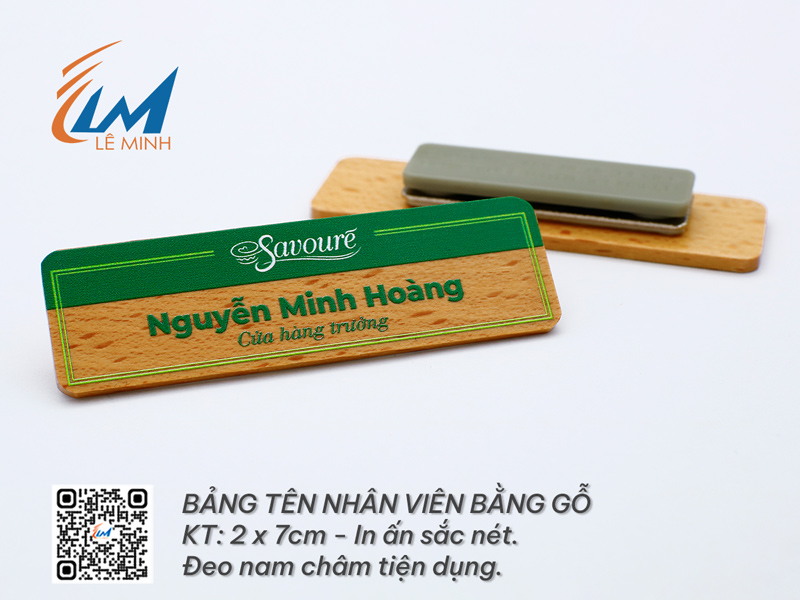 BẢNG TÊN NHÂN VIÊN GỖ