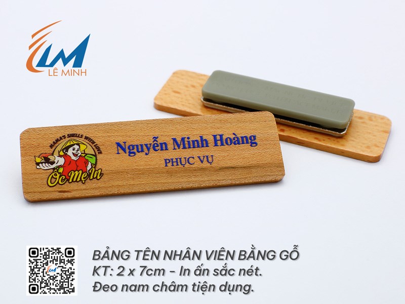 BẢNG TÊN NHÂN VIÊN GỖ