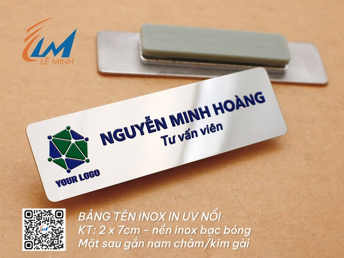 BẢNG TÊN INOX IN UV NỔI
