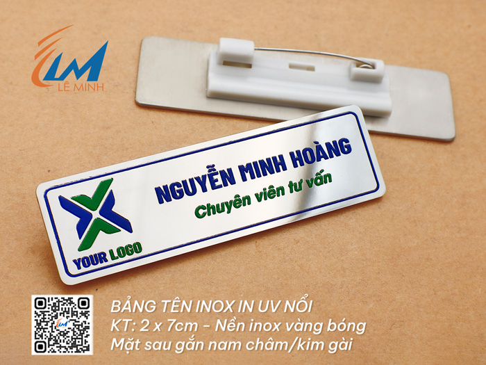 BẢNG TÊN INOX IN UV NỔI
