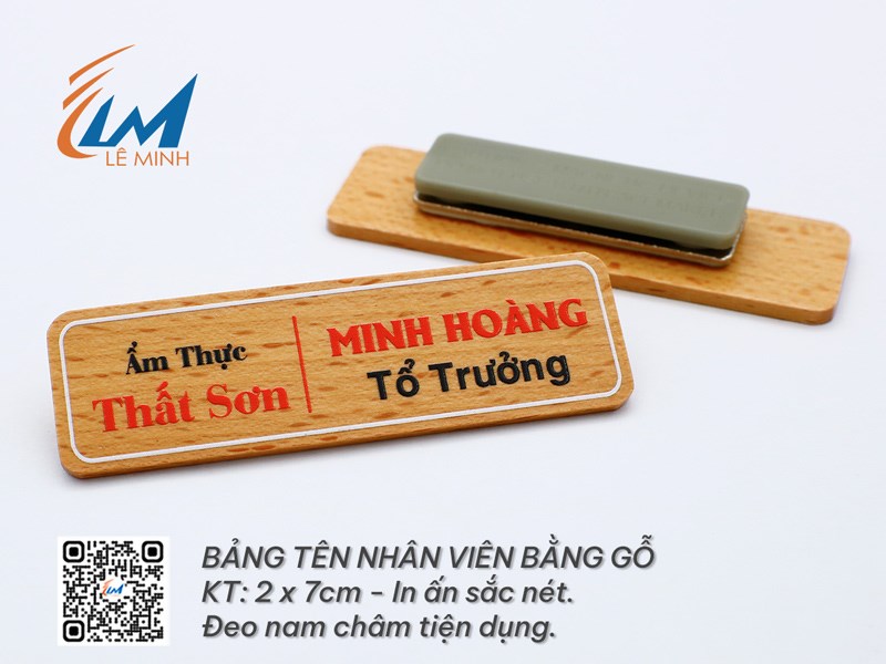 BẢNG TÊN NHÂN VIÊN GỖ