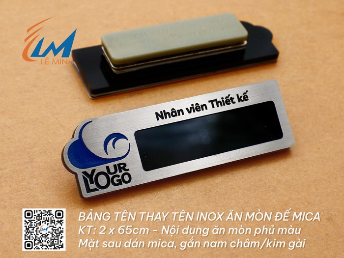 BẢNG TÊN THAY TÊN INOX ĂN MÒN DÁN MICA