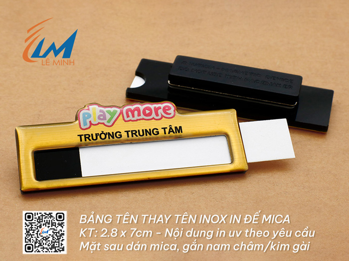BẢNG TÊN THAY TÊN INOX IN UV DÁN MICA