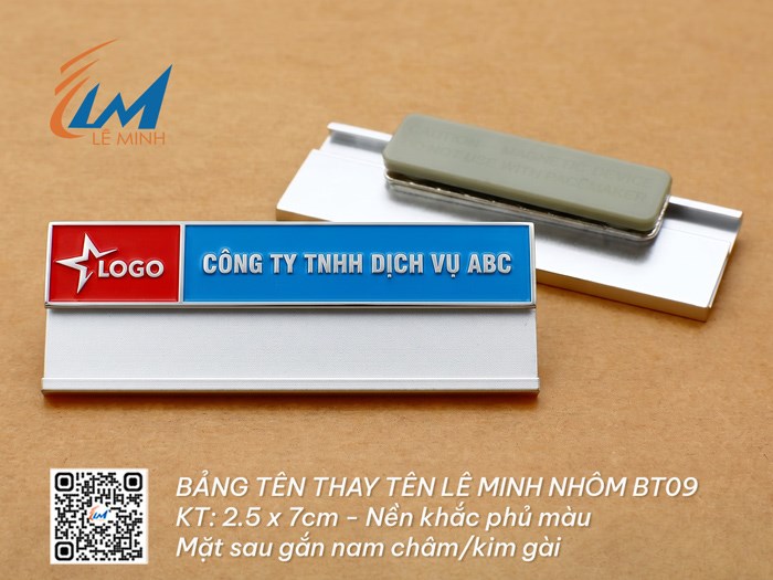 BẢNG TÊN THAY TÊN BT09 KHẮC ĐỔ MÀU