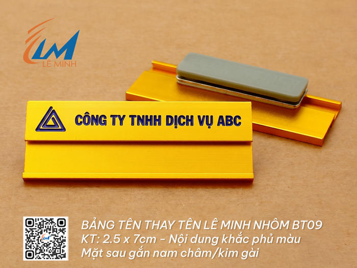 BẢNG TÊN THAY TÊN BT09 KHẮC ĐỔ MÀU