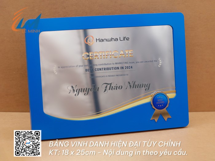 BẢNG VINH DANH GƯƠNG TÙY CHỈNH