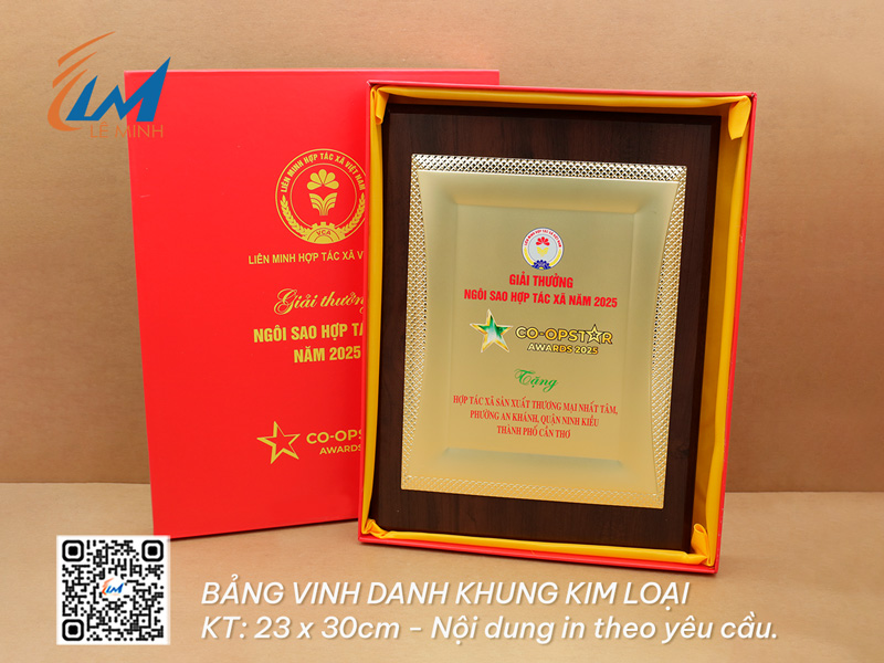 LÀM BẢNG VINH DANH KHUNG KIM LOẠI