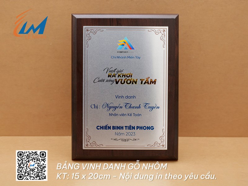 BẢNG VINH DANH KÍCH THƯỚC NHỎ