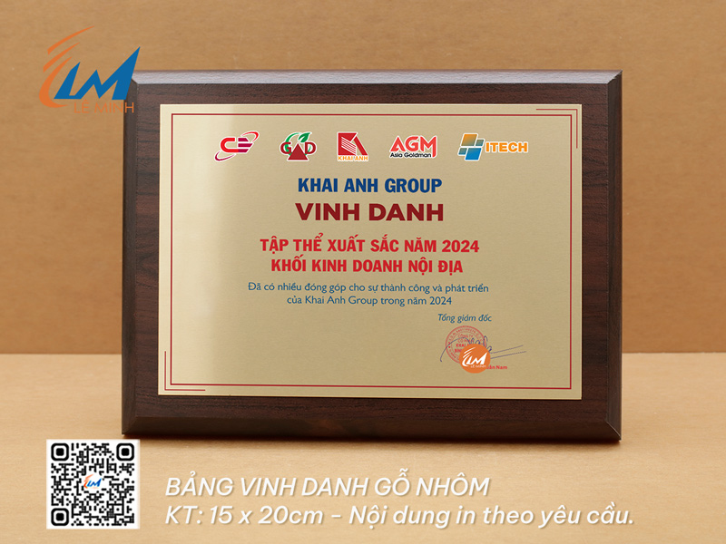 BẢNG VINH DANH KÍCH THƯỚC NHỎ