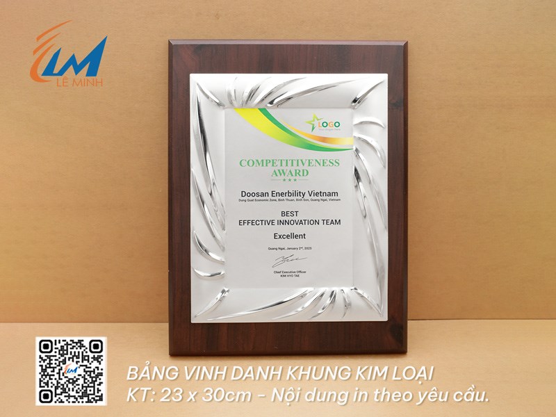 LÀM BẢNG VINH DANH KHUNG KIM LOẠI