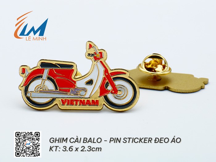 GHIM CÀI BALO - HUY HIỆU STICKER CÀI ÁO