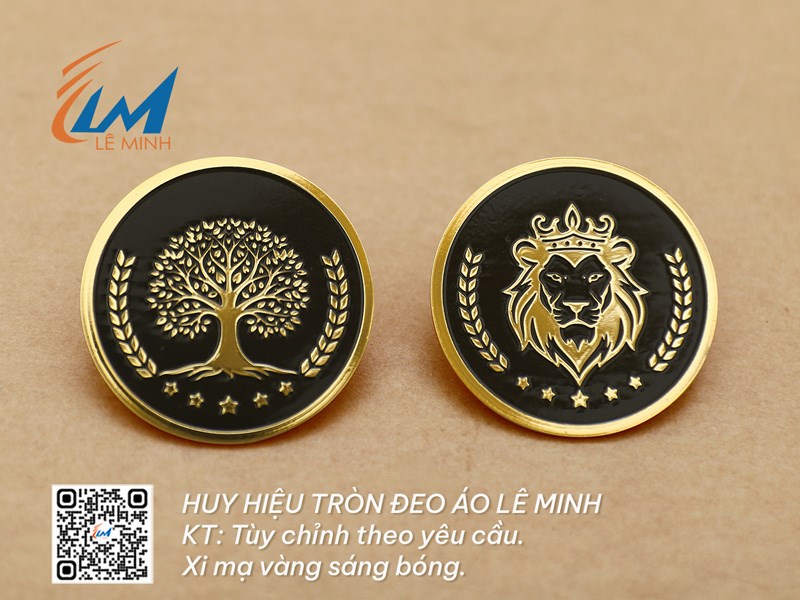 HUY HIỆU TRÒN BẰNG ĐỒNG ĂN MÒN