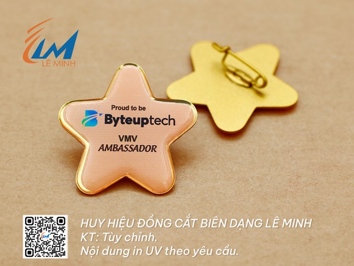 HUY HIỆU ĐỒNG IN UV TÙY CHỈNH THEO YÊU CẦU