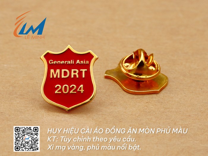 HUY HIỆU CÀI ÁO MẠ VÀNG PHỦ MÀU