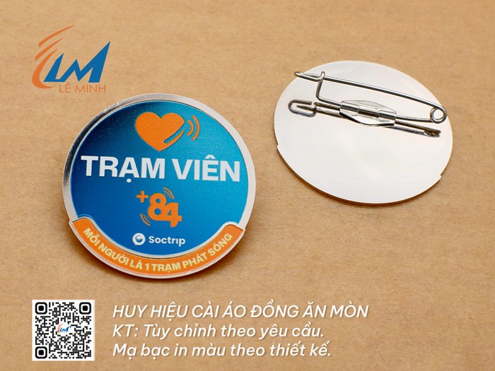 HUY HIỆU MẠ BẠC CÀI ÁO