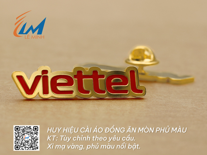 HUY HIỆU CÀI ÁO MẠ VÀNG PHỦ MÀU