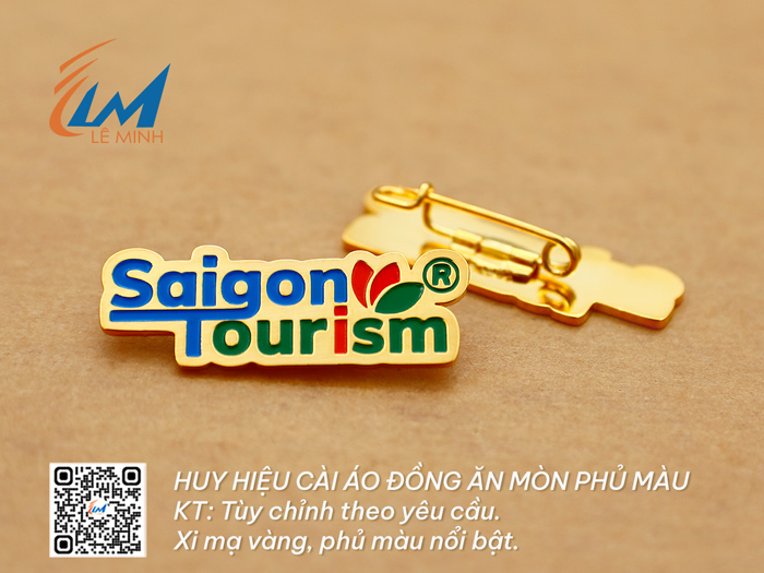 HUY HIỆU CÀI ÁO MẠ VÀNG PHỦ MÀU