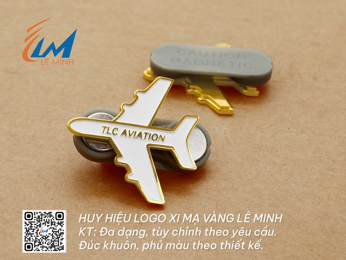HUY HIỆU LOGO ĐỒNG ĐÚC KHUÔN MẠ VÀNG/BẠC VÔ MÀU THEO YÊU CẦU