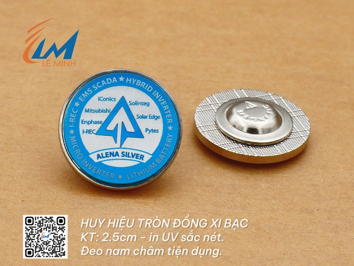 HUY HIỆU ĐỒNG DÀY XI VÀNG/BẠC IN THEO YÊU CẦU