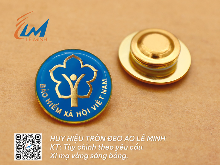 HUY HIỆU TRÒN BẰNG ĐỒNG ĂN MÒN