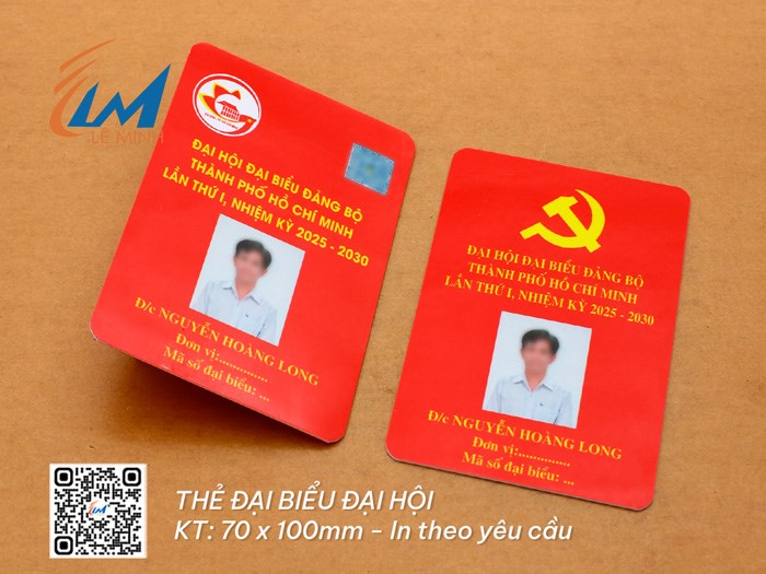 LÀM THẺ ĐẠI BIỂU ĐẠI HỘI