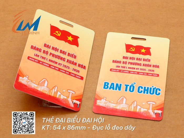 LÀM THẺ ĐẠI BIỂU ĐẠI HỘI