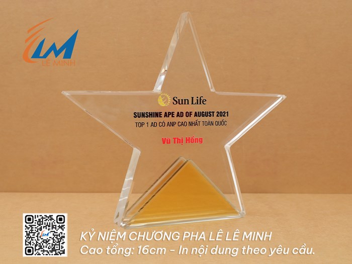 Kỷ niệm chương pha lê giá từ 210k - 355k