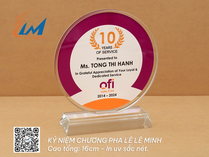 Mẫu kỷ niệm chương cơ bản giá từ 165k - 345k