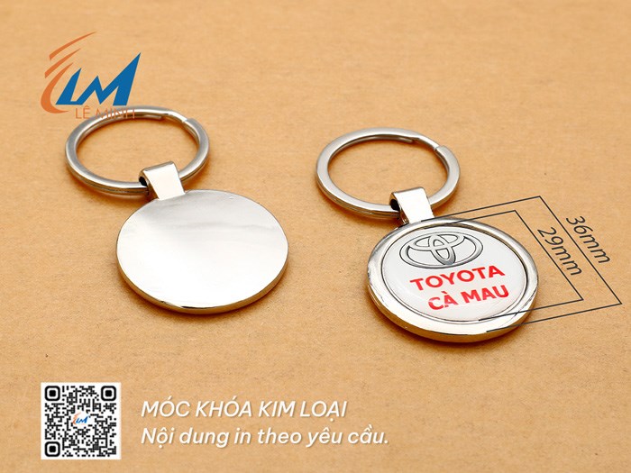 In móc khóa kim loại theo yêu cầu