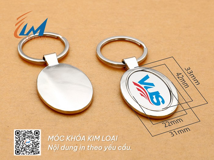 In móc khóa kim loại theo yêu cầu