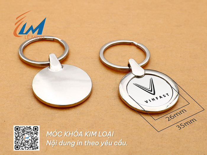 In móc khóa kim loại theo yêu cầu