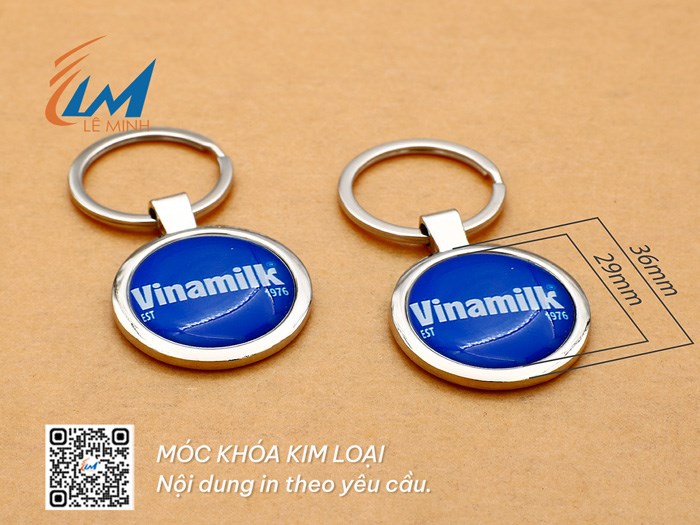 In móc khóa kim loại theo yêu cầu