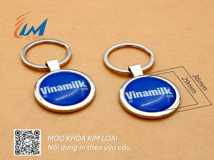 In móc khóa kim loại theo yêu cầu