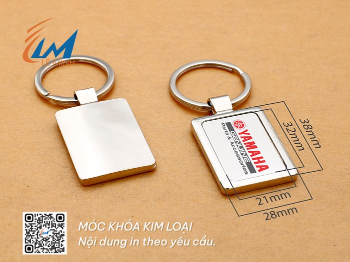 In móc khóa kim loại theo yêu cầu