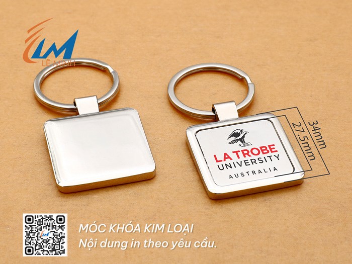 In móc khóa kim loại theo yêu cầu